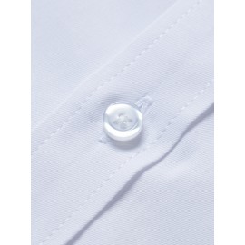 Classic Design Shirt, Men's Semi-formal Button Up Lapel Long Sleeve Shirt For Spring Summer Business